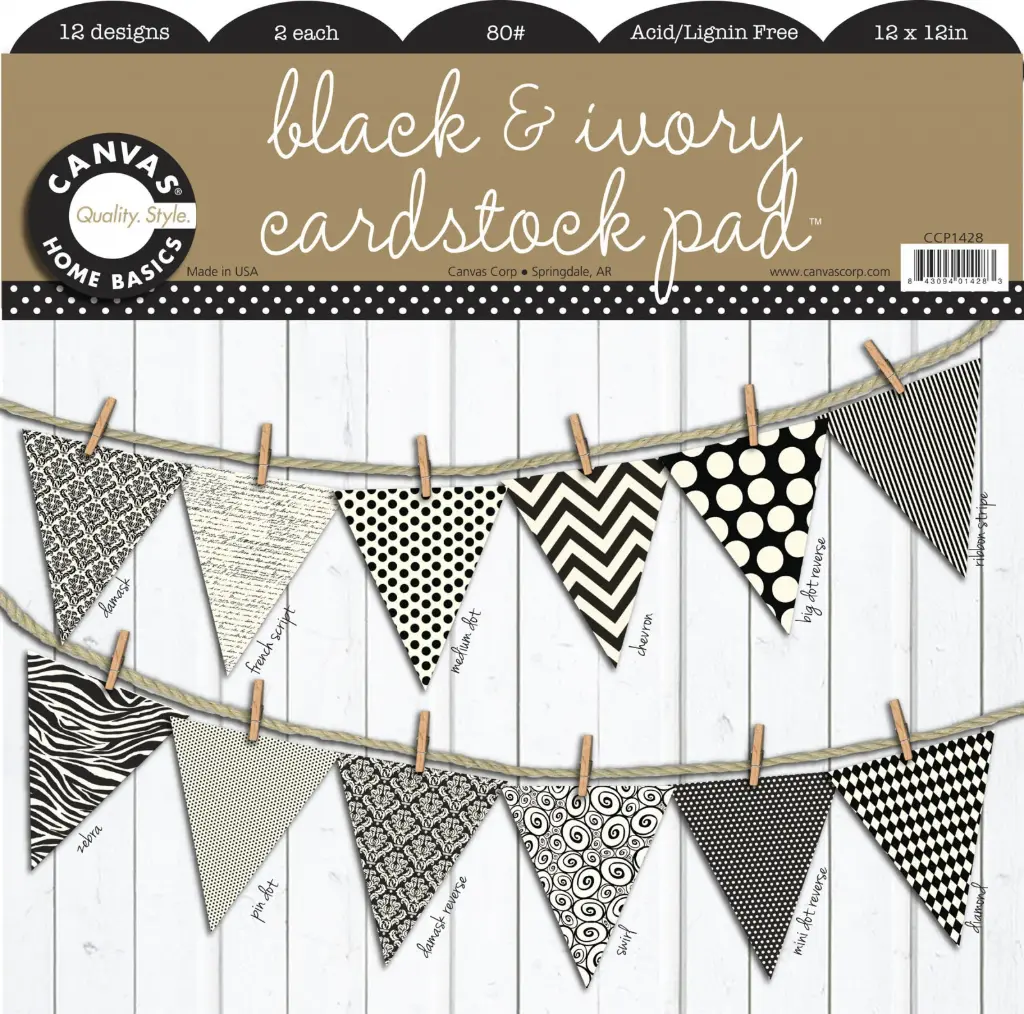 OP=OP Cardstock Black and Ivory