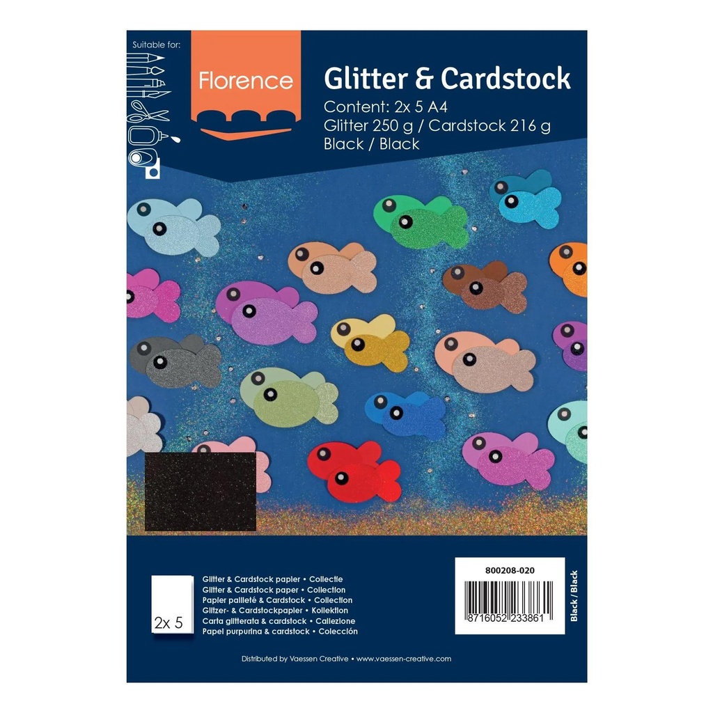 Florence Set Glitter Karton en Cardstock - Gallery 1