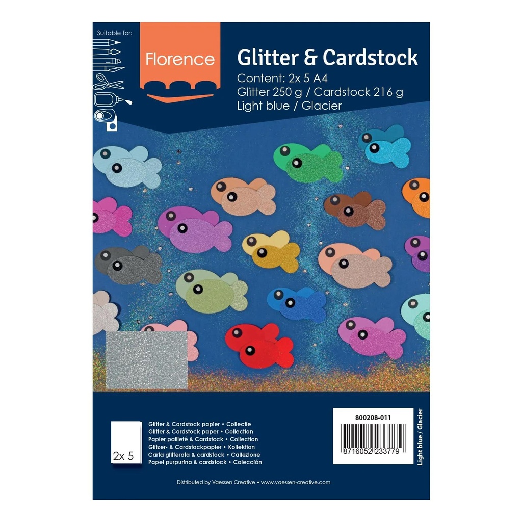 Florence Set Glitter Karton en Cardstock - Gallery 3