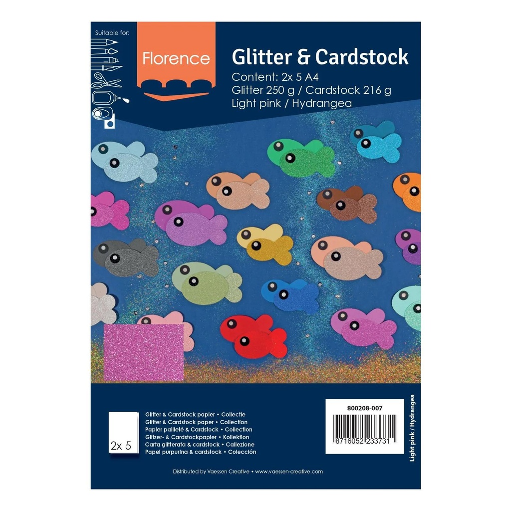 Florence Set Glitter Karton en Cardstock - Gallery 4
