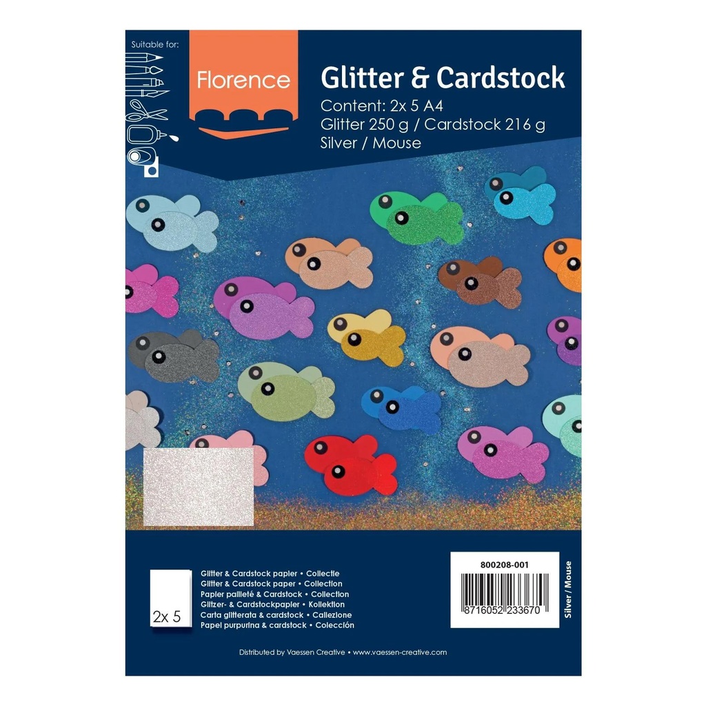 Florence Set Glitter Karton en Cardstock - Gallery 6