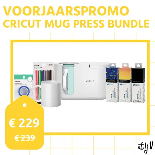 [A017-8001862] Voorjaarspromo Cricut Mug Press Starter Bundel