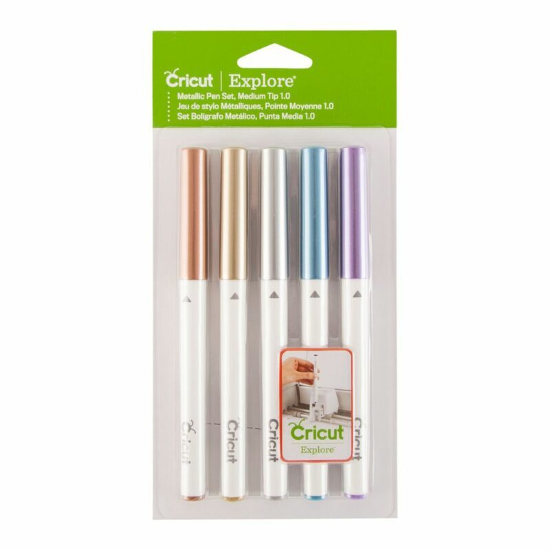 Cricut - Set de 5 stylos à pointe moyenne (Métallique)