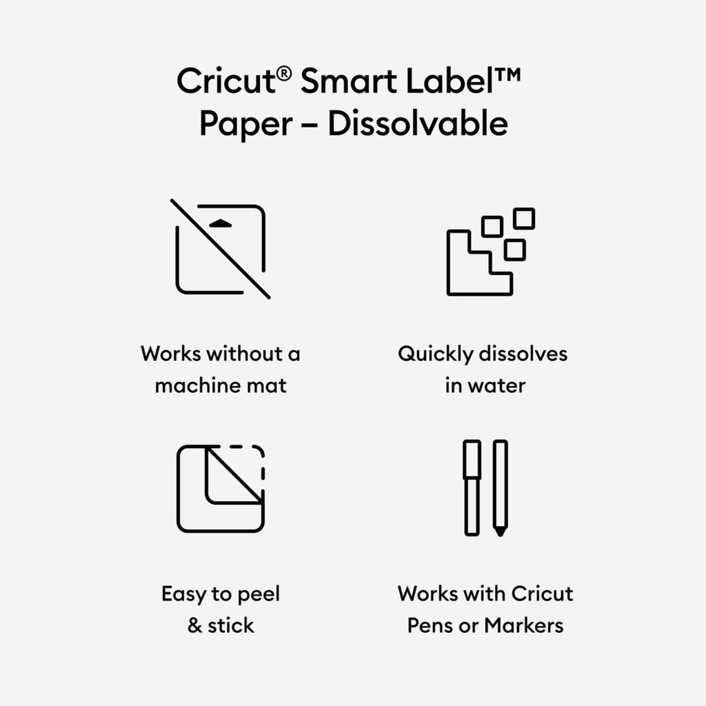 Rouleau de Papier soluble autocollant Smart Label 'Cricut Joy